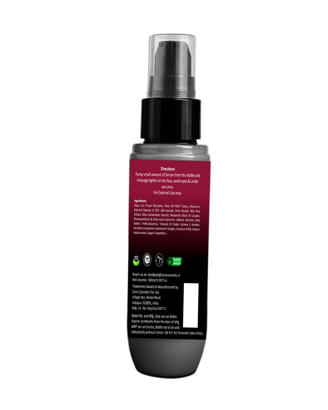 face serum back
